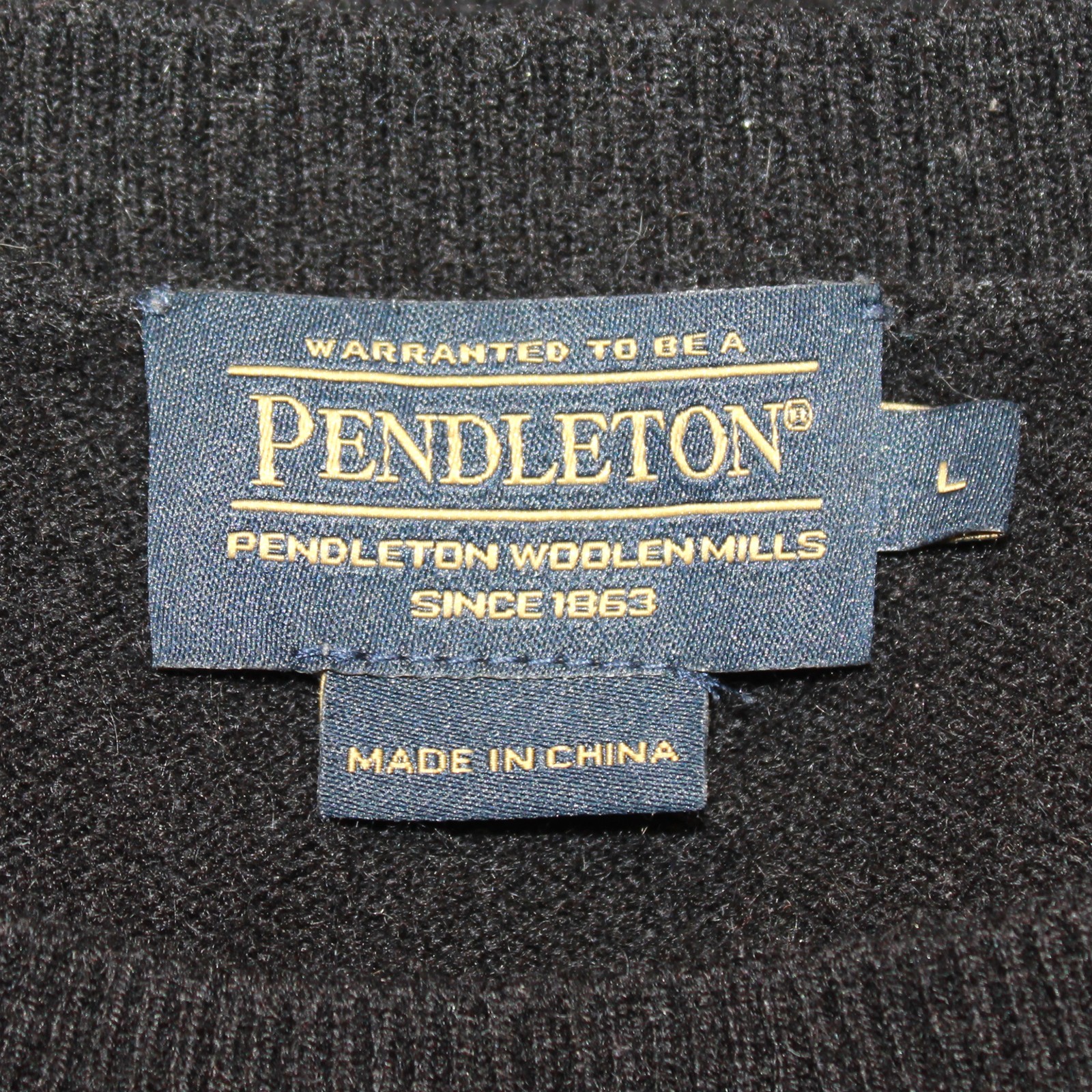 Pendleton Men's Sweater Pullover 100% Cashmere Bl… - image 5