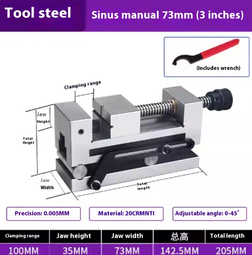 Universal Grinder Collet Screw Tool - High Precision 2" Adjustable Angle - Picture 11 of 12