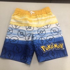 Pok mon Quick Dry Comfort Liner Swim Trunks Board Shorts Boys Size L 24" Waist