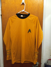 Star Trek Captain Kirk Shirt Size M Yellow/Gold Costume Long Sleeve Rubie's