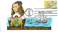 #C117 New Sweden First Kane FDC (53661988C117001)