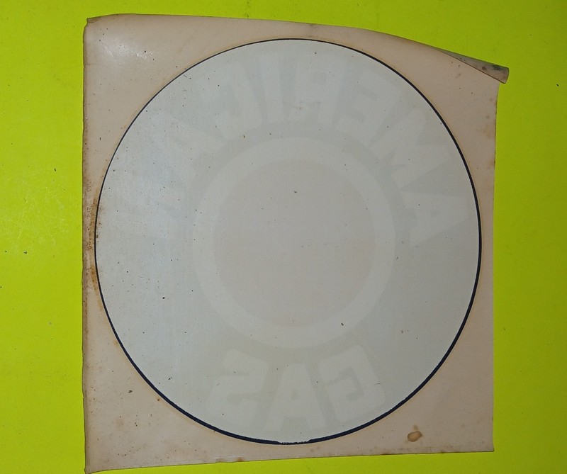 NOS American Gas Decal Unused Circle 9 3/4 inches