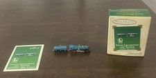Vtg Hallmark Keepsake Ornament Lionel Blue Comet Steam Locomotive Tender Train