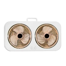 New Tabletop Dual Fan USB Rechargeable Silent Air Circulation Fan With Brushless