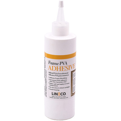 PVA Adhesive, Picture Frame Glue, Adhere Wood or MDF, Dries Clear Flexible, 8 oz