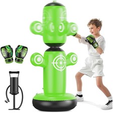 360&deg; Drehbarer Boxsack Kinder ab 6-14 Jahre, Stehend 64 Zoll Boxen Kinder mit...
