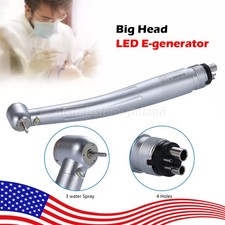 LED E-generator Handpiece 4H Stainless Steel for KAV 3-water spray Push button