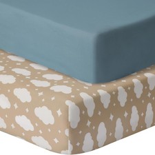 Baby Crib Sheets for Boys Girls, 2 Pack Fitted Crib for Standard Crib and Mat...