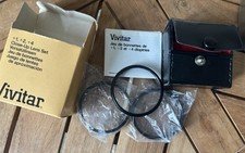 Vivitar 55MM Close-Up Lens No. 1, 2, 4 - Macro Filter Set W/Case Instructions
