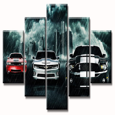Jiazugo Black And White Paintings Car Art Wall Decor Modern Picture Prints On