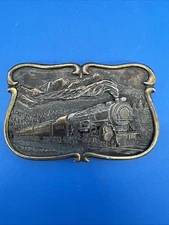 Belt Buckle 1984 Bergamot Brass Works Railroad U-149 Vintage 5473 USA 3.5x2.25"