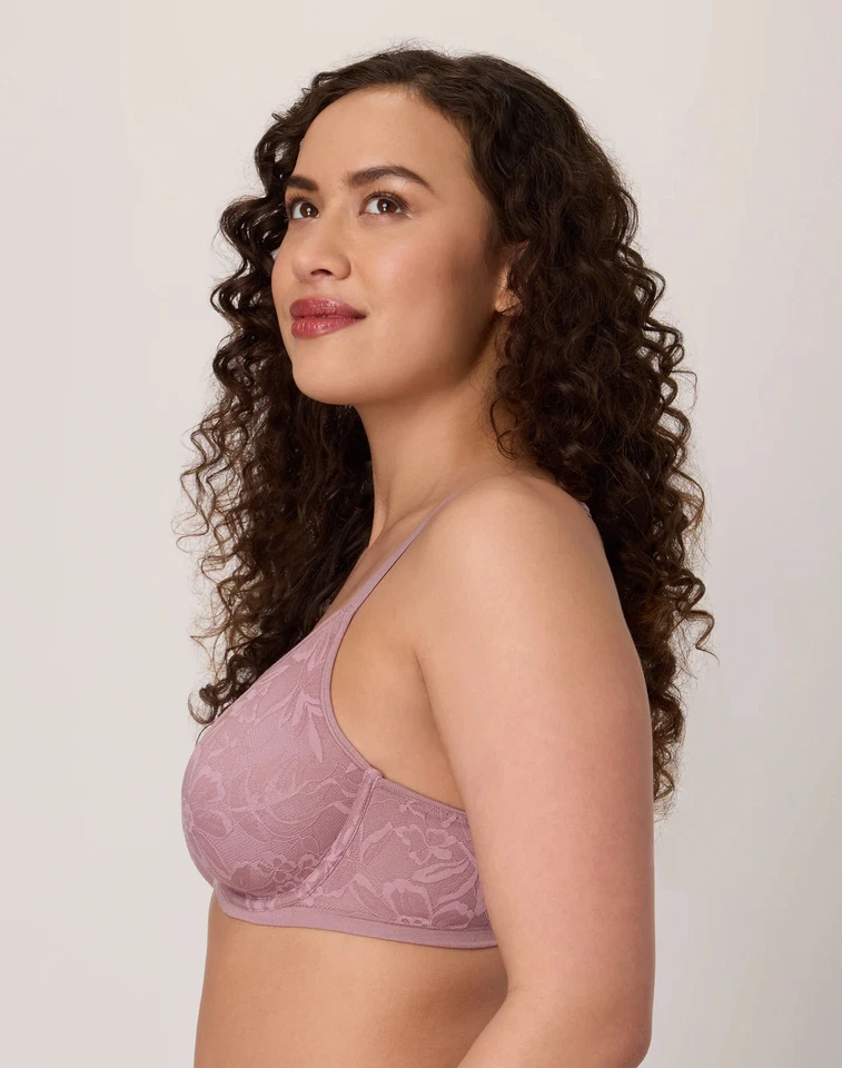 Bali Breathe Cotton Modal Lace Underwire Bra - Image 2 of 4