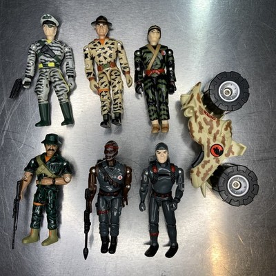 The Corps Lot Lanard 1980 s-90 s 6 Figures 1 Motorcycle Action Figure Lot GI JOE