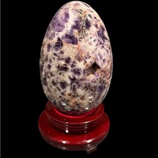 Dream Amethyst Stone Jumbo Egg with stand