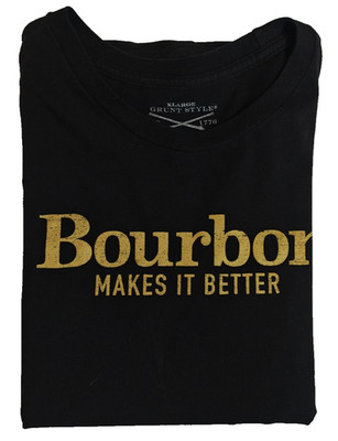 Grunt Style Bourbon Men's Black Short Sleeve Pullover T-Shirt Size XL