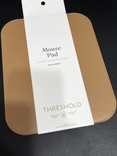 Threshold Mouse Pad Faux Leather Tan Desk Accessory Home Office 7.75x9.75 New