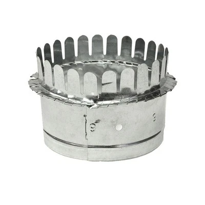 MASTER FLOW Starting Collar 18 in Galvanized Steel HVAC Duct Transition Flex Pipe Plenum