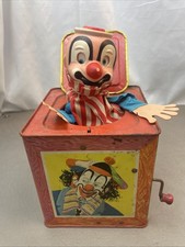 Vintage Matty Mattel Jack in The Box Clown 1953 Not Working-For Display Only