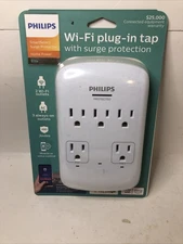 Philips Smart Plug 5-Outlet Surge Protector Elite 490 Joules - White