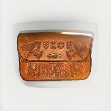 Vintage Hand Tooled Leather Purse Yukon / Western Design Handmade