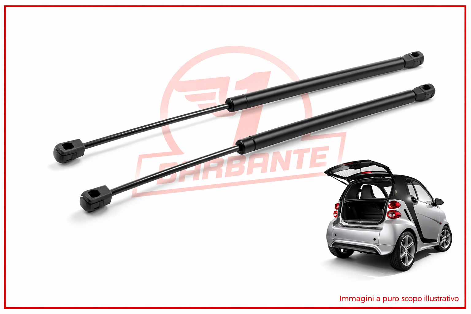 2 MOLLE A GAS PORTELLONE PISTONCINI COFANO BAULE POSTERIORE per SMART 451 FORTWO