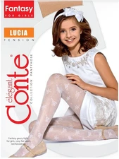 Conte Lucia 20 Den Girls Tights – Floral Pattern Fantasy Pantyhose ( 3-6 yr. )
