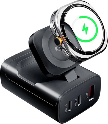 Portable 40W 4 in 1 Charger for Samsung Galaxy Phone & Watch, Fast Charging, Bla