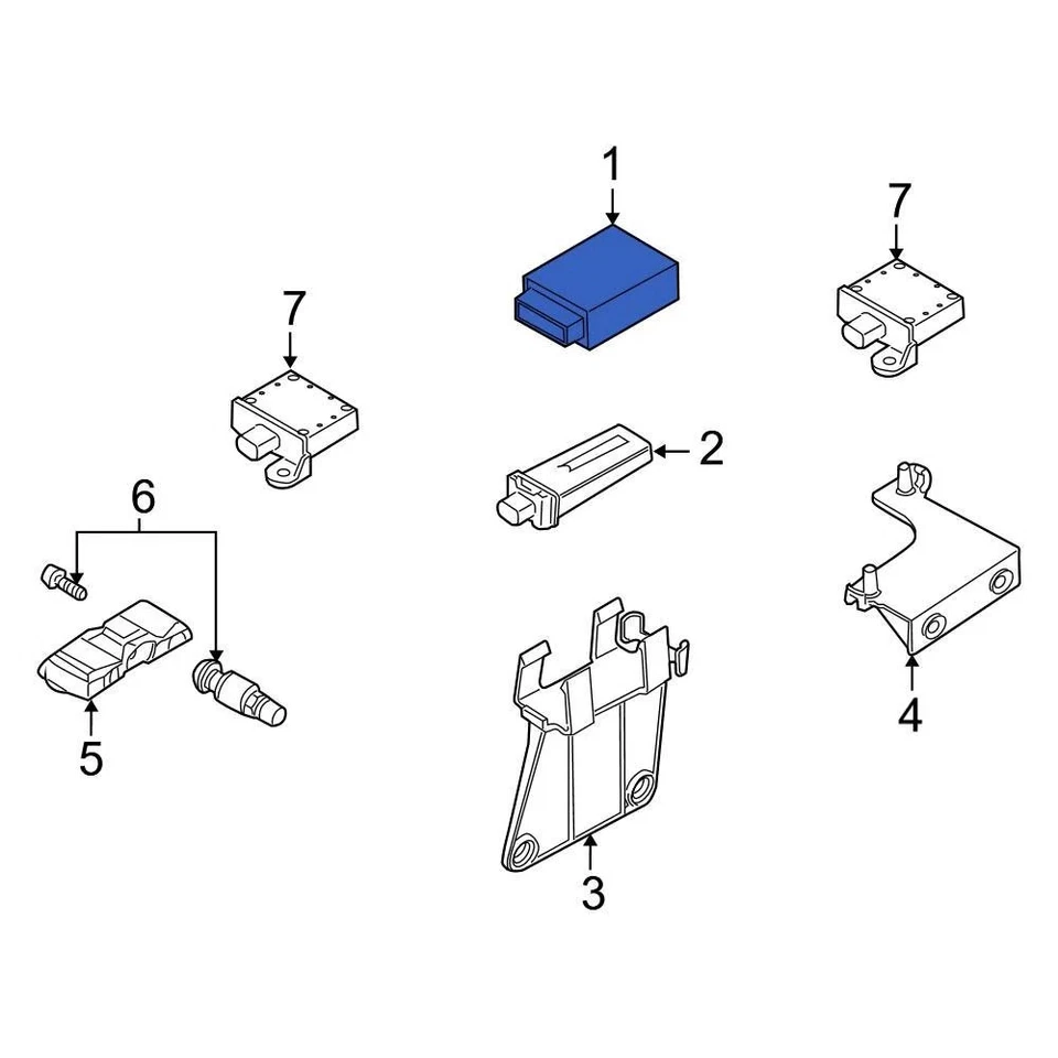 For BMW X5 07-11 BMW Tire Pressure Monitoring System TPMS Control Module Foto 4 de 4