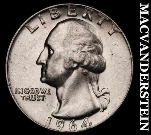 1964-D Washington Quarter- Silver- Scarce High Grade Luster No Reserve #J2311
