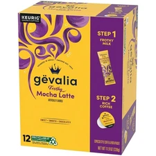 Gevalia Mocha Latte K-Cup Coffee Pods & Latte Froth Packets JAN 2026