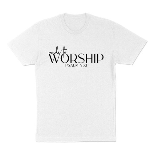 Made To Worship Simple Scripture Christian Retro T-Shirt Cotton All Size Unisex - Picture 4 of 6