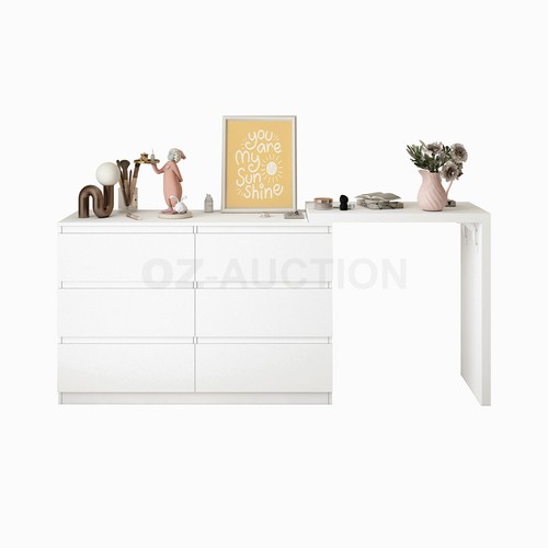 6 Chest of Drawers Dresser Makeup Vanity Table Tallboy Storage Cabinet Beauty - Picture 9 of 9