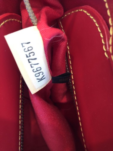 Dooney And Bourke Salem Lippenstift rot Lackleder goldene Nähte Handtasche Beuteltasche Neu mit Etikett! - Bild 6 von 16