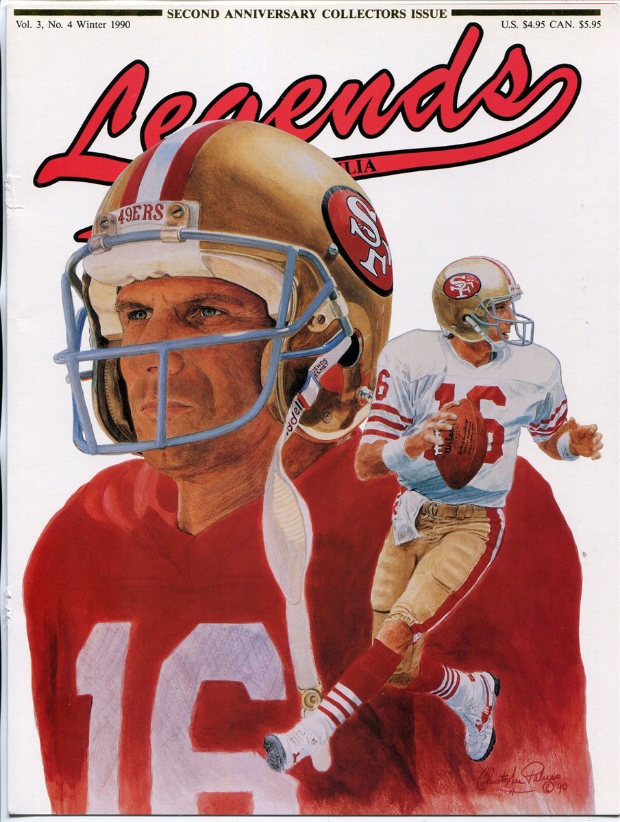 1990 Legends Sports Memorabilia Magazine Cover - Joe Montana San