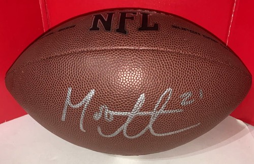 MEWELDE MOORE HANDSIGNIERT SIGNED FULL SIZE FOOTBALL PITTSBURGH STEELERS wCOA - Bild 2 von 5
