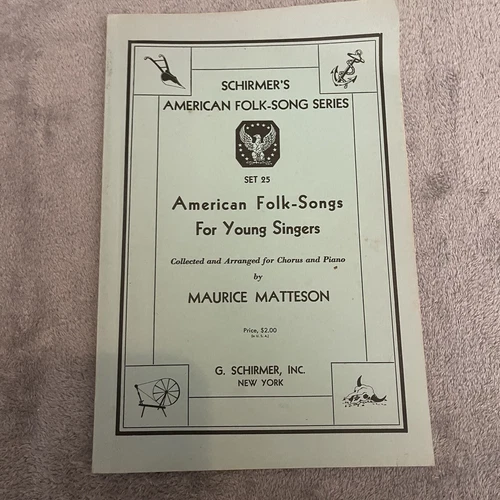 Schirmer's American Folk Song Series Set 25 For Young Singers