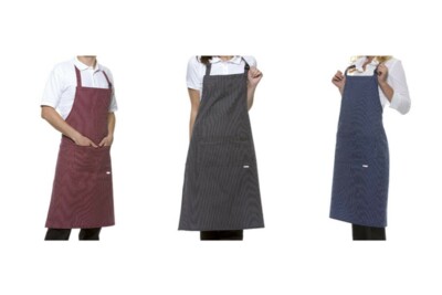 KARLOWSKY Latzschürze Carlo Nadelstreifen Design Bistro Gastro LS11 NEU