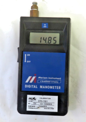 MERIAM Instruments A0030P Portable Digital Manometer, FOR PARTS/REPAIR