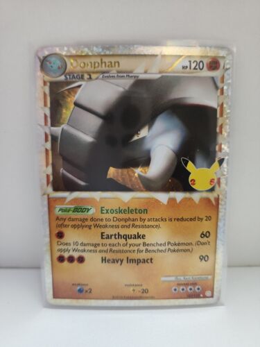 Donphan 107/123 NM - Pokemon 25th Celebrations Secret Rare Classic Card - Picture 1 of 1