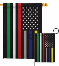 US First Responders Line Garden Flag Service Armed Forces Decorative Yard Banner