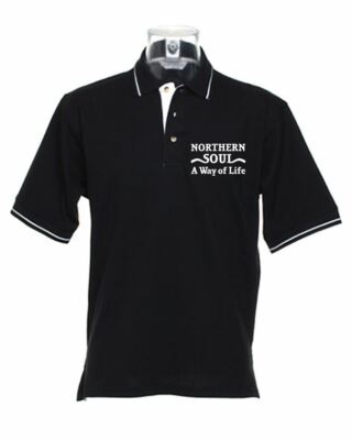 Northern Soul A Way Of Life Herren Tipped Polo T-Shirt - Motown Keep The Faith