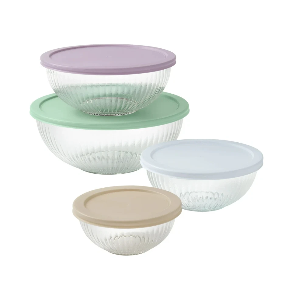 Pioneer Woman 8-Piece Glass Mixing Bowl Set NEW RELEASE - Image 3 of 3