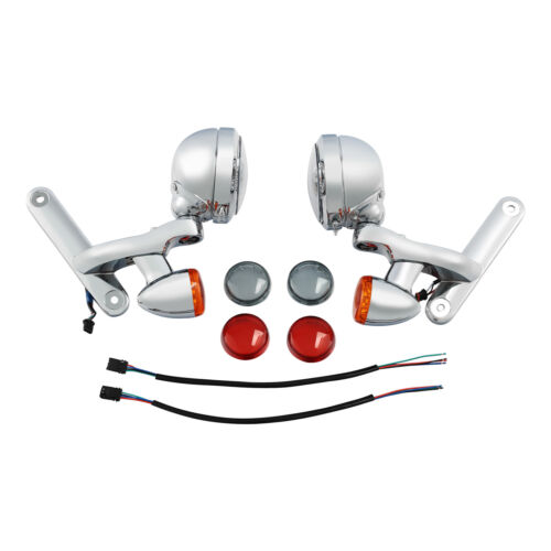Passing Turn Signal Fog Light Bracket Fit For Harley Touring Road King 1994-2024 - Picture 2 of 10
