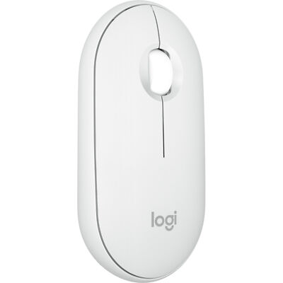 Logitech Pebble Mouse 2 M350s, Maus, optisch, 4000dpi, kabellos, 3 Tasten, weiß