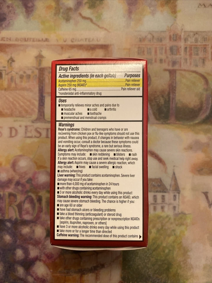 Walgreens Extra Strength alívio da dor de cabeça 80 geltabs compare com Excedrin ~ 12/2026 - Imagem 3 de 4