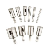 Diamond Drill Bit Set Drillpro 10 Pcs Glass Hole Saw For Tiles Glass Ceramic ... on sale Diamond Drill Bit Set Drillpro 10 Pcs Glass Hole Saw For Tiles Glass Ceramic ... on sale