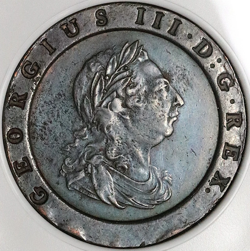 1797 NGC AU George III 2 Pence Great Britain Cartwheel Soho Coin (23060801C) - Image 3 of 4