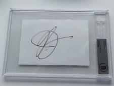 Jennifer Aniston Signed Auto 4x6 Index Card Cut Slabbed Beckett COA Friends