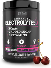 Electrolyte Powder Recovery Drink 90 Servings  Black Cherry W/ 0 Sugar Bcaas