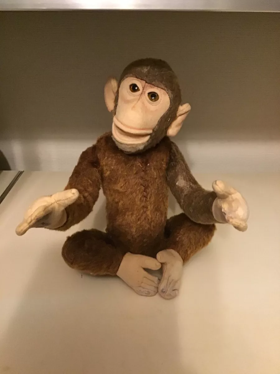 tres ancien singe en peluche sans doute jocks de chez Steiff mais plus  etiquett